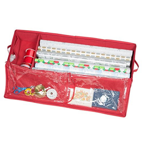 Details about   Christmas Storage Organizer Wrapping Paper And Under-Bed Container For Holiday